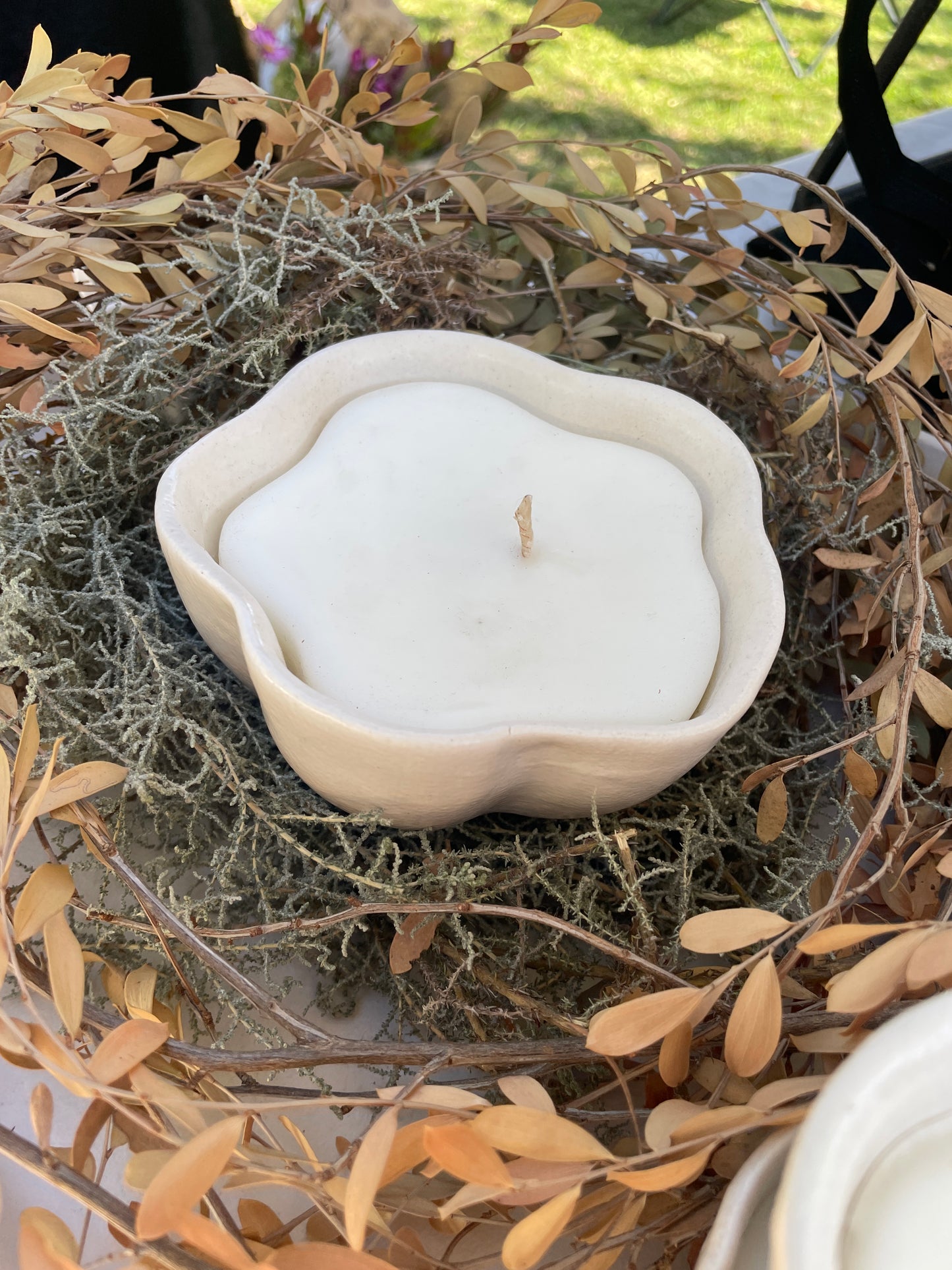 Flower candle