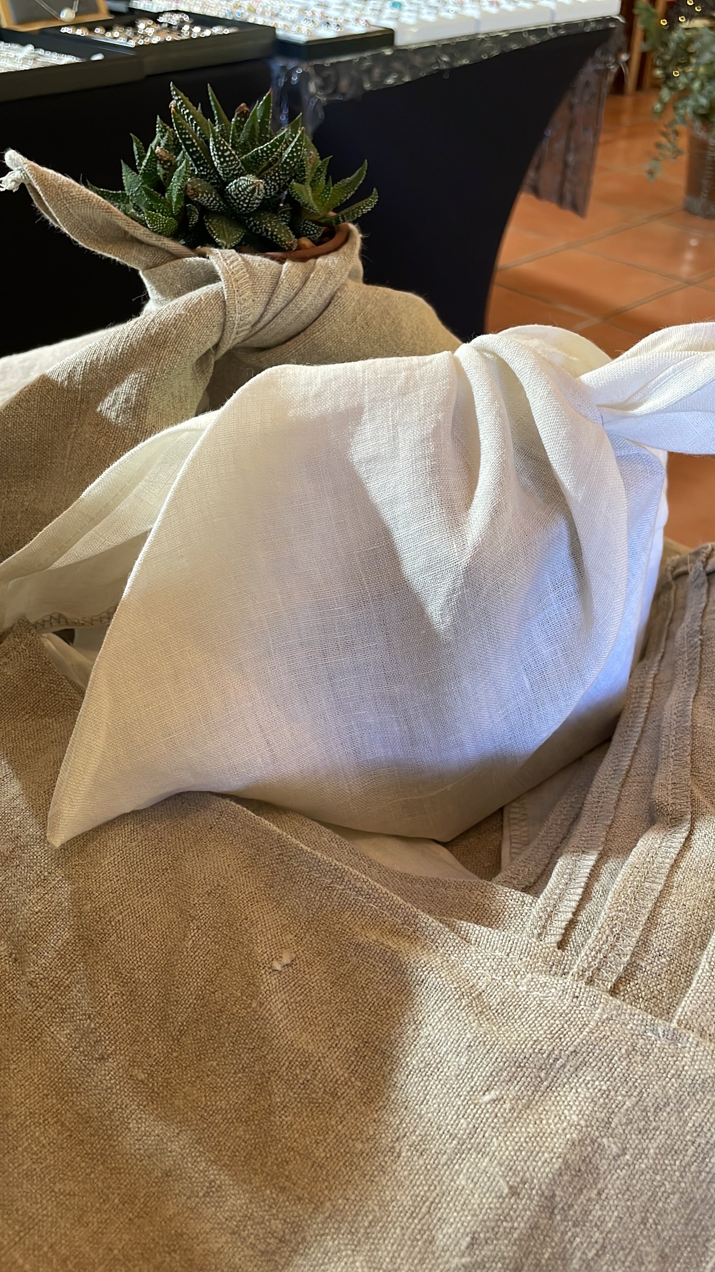 Linen Azuma bag